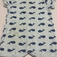 【引取限定】プチバトー くじら ロンパース 6m/67cm（ID34）の画像