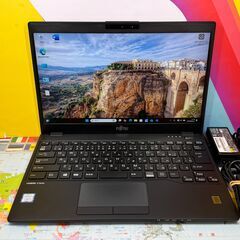 JC05165　美品 希少タッチパネル 富士通 ノートPC U9...