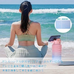 新品 タイムマーカー水筒 ウォーターボトル 大・中・小 3個セット　グラデカラーの画像
