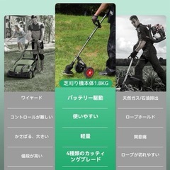 【価格変更済み】草刈り機 充電式草刈り機 芝刈り機 4種類の替刃 21Vの画像