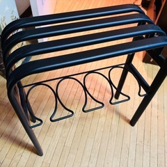 スツール　金属製　玄関ブーツ収納