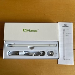 Viangs タッチペン ホワイト USB充電ケーブル付き