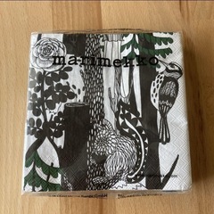 【新品】marimekko ペーパーナプキン 植物と鳥のデザイン