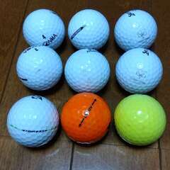 中古ゴルフボール①　SRIXON、ホンマ、Callawayなど計9球の画像