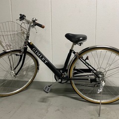 ⑨中古自転車/27インチ/6段変速付き/ブラック 27.5インチ 6段変速自転車 黒