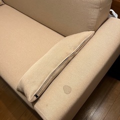 【美品】取引早い順 2人掛けソファ ベージュの画像