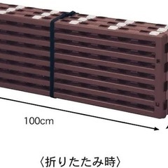 ｼﾝｸﾞﾙｻｲｽﾞのすのこベッド(ブラウン)の画像