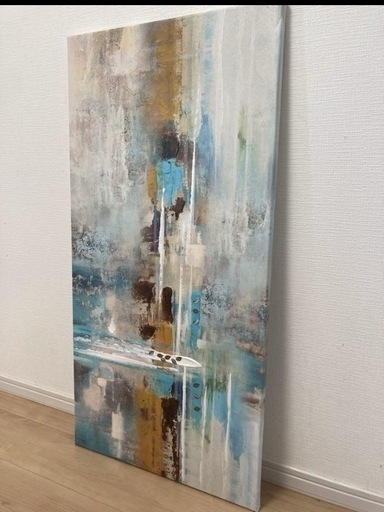 【新品同様】絵画 北欧 100cm インテリア アートパネル ブルー
