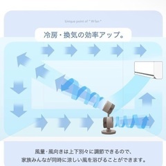 サーキュレーター 温風機能 リモコン付きの画像
