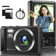 デジカメ 4K デジタルカメラ AF 笑顔検出 コンデジ ポケッ...