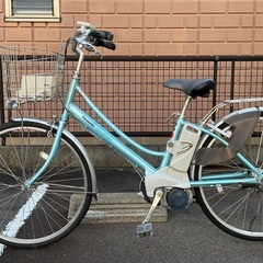 ＜整備済・美品車＞パナソニック・リチウム・ビビ 26インチ・電動アシスト自転車・ブルー の画像