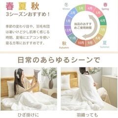 新品未使用品　未開封商品肌掛け布団 夏用掛け布団シングル冷感 ひホワイト 140＊190cm レーヨンの画像