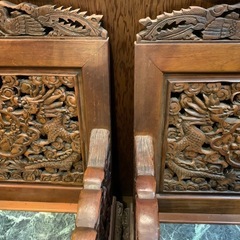 🉐中国高級応接セット　
一時値下げ中　座面は大理石使用　骨董　美術　貴重　　の画像
