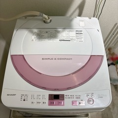 【取引完了】SHARP シャープ　洗濯機 容量6.0kg  2016年製の画像