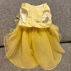 犬用　洋服　チュールドレス黄色　リボン付き　の画像
