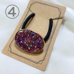 ハンドメイド　ヘアゴム4点　簡易ラッピング済の画像