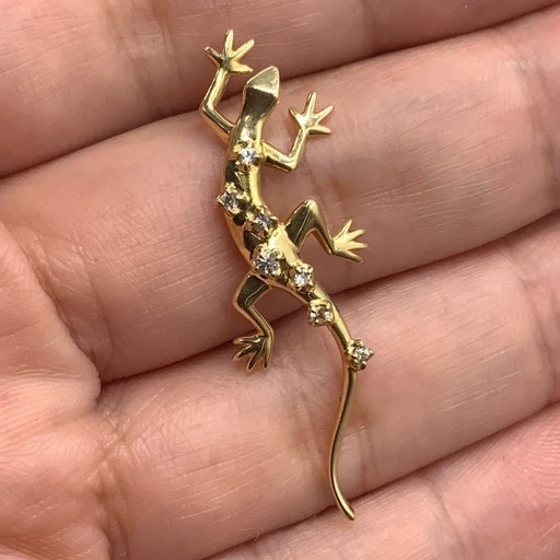 K18 IMPRESSE トカゲ　ペンダントトップ　3.4g