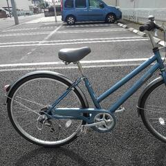 中古自転車３６０４　前後タイヤ新品！　２６インチ　６段ギヤ　LE...