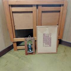 お話し中　木製折り畳みテーブルの画像
