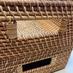 無印良品　重なるラタン角型バスケット・中の画像