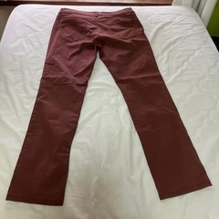 赤茶色 ストレート チノパン ウエスト70cmの画像