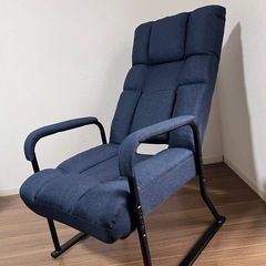 【お取引決定しました】腰楽ハイバックチェア　DCM F-TZF01ネイビーの画像