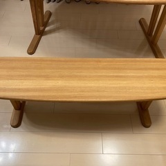 飛騨産業HIDAバゲットシリーズ　テーブル（天板シート付き）&ベンチの画像