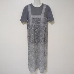 【中古】Mサイズ 半袖Tシャツ   レースキャミワンピース 2点セット