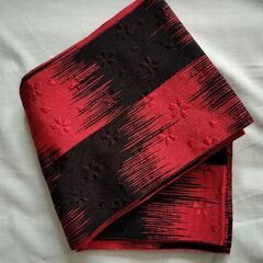 浴衣帯　赤×黒の画像