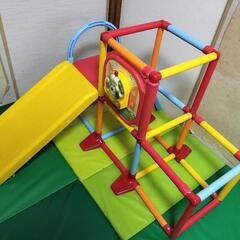 　折りたたみ式アスレチック　滑り台付きジャングルジム　幼児用の画像