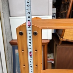 ２段木製ラック　ナチュラルの画像