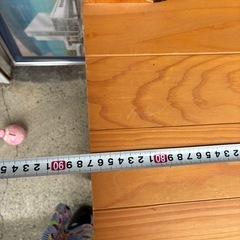 ２段木製ラック　ナチュラルの画像