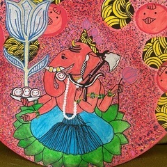 ガネーシャ　アクリル画　30×30　　の画像