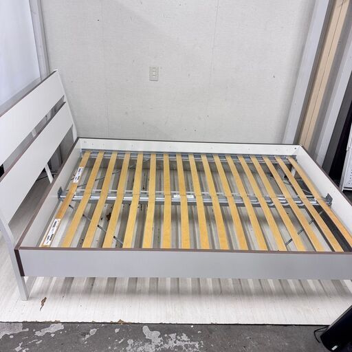 24439 ダブルベッドフレーム マットレスセット IKEA ◇大阪市内・東 