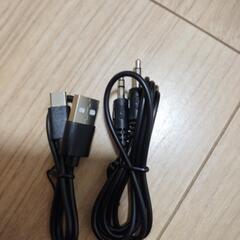 USB　タイプCとイヤフォン延長ケーブルの画像