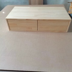 手作り収納引き出し　光沢に仕上げ