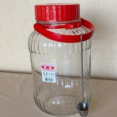 果実酒用ガラス瓶 5L　15ccレードル付き