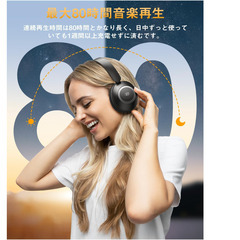 🎧40％OFF【新品未使用】ノイズキャンセリング対応Bluetooth5.4ワイヤレスヘッドホン 折りたたみ式 軽量 有線無線両用 iPhone Android PC 通話対応 音漏れ防止 快適装着 マイク内蔵 オーバーイヤー 密閉型 TELEC認証 ゲーム 映画 音楽用 ブラックの画像