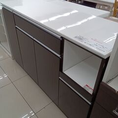 ★ジモティ割あり★  レンジ台 ダークブラウン H95×D50×...
