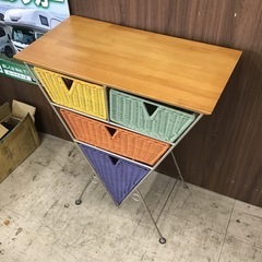 ラタン&アイアン デザインチェストの画像