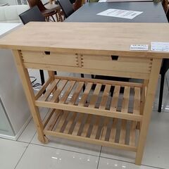★ジモティ割あり★  カウンター ナチュラルブラウン H90.5...