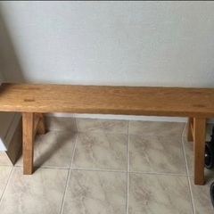 無印良品 無垢材 オーク材  ベンチ 大 ベンチ 長椅子