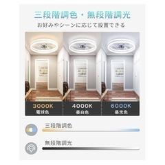 LEDシーリングファンライト サーキュレーター付きの画像