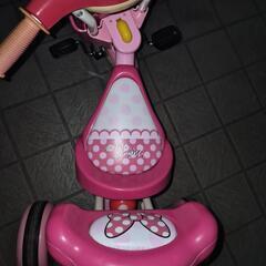 【美品】ミニーちゃん　おしゃべり三輪車 Disney - Disneyミニー おしゃべりカーゴ三輪車 取説付きの通販