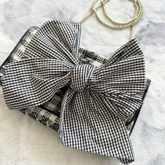 【美品】MuguetミュゲRomy parisチェーンバッグリボ...