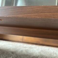 センターテーブル ガラステーブル リビングテーブル ダークブラウン の画像