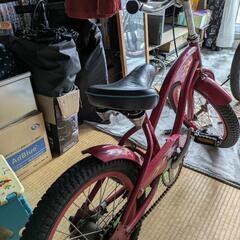 ビーチクルーザー自転車16インチ(レッド) 
