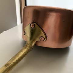 18cm 銅製　深鍋　片手鍋　フランスアンティークの画像