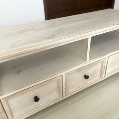 アンティーク調シャビーホワイト 収納ケース　テレビ台の画像