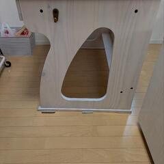 【無料/7月25日までの出品】可愛い学習机☆袖机付きの画像